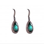 Zandra Teal Teardrop Earrings